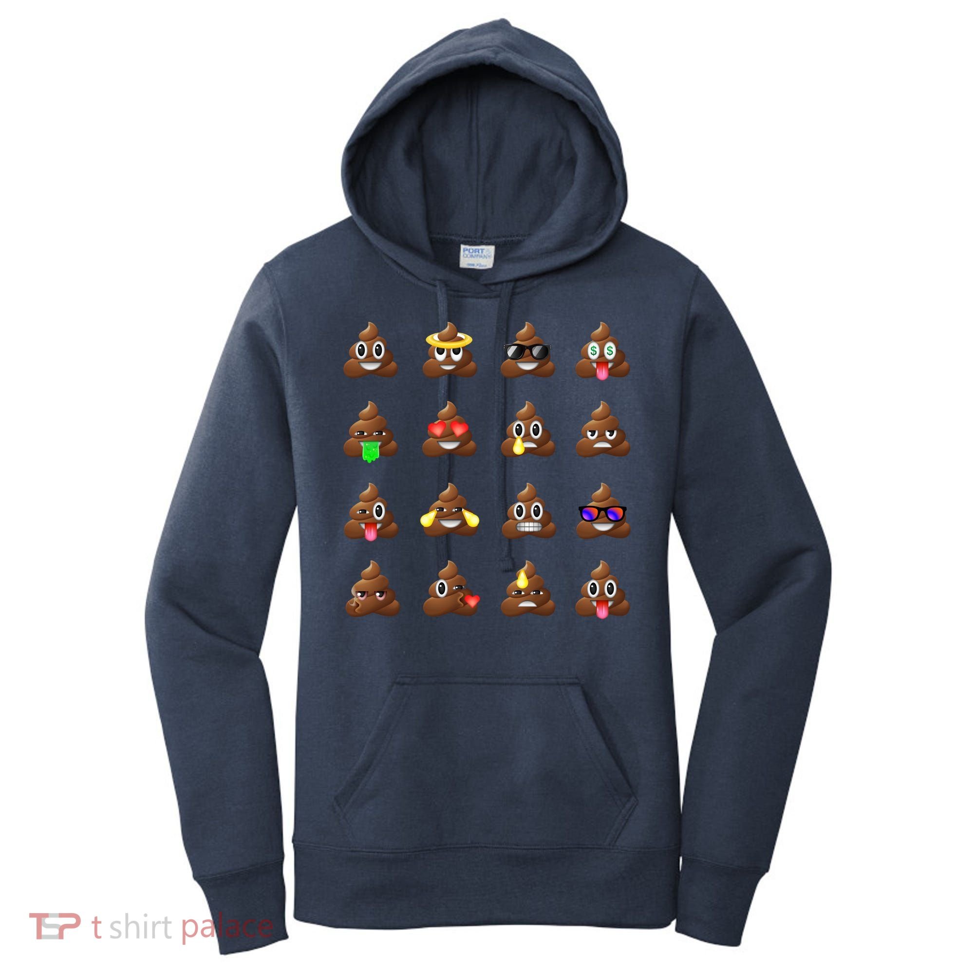 Funny Poop Emoji's Smiley Women's Hoodie