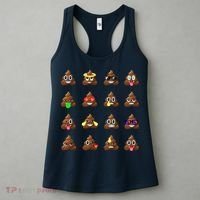 Funny Poop Emoji's Smiley Women's Tank Top thumb 3