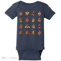 Funny Poop Emoji's Smiley Baby Bodysuit thumb 0