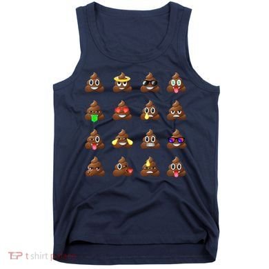 Funny Poop Emoji's Smiley Tank Top
