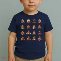 Funny Poop Emoji's Smiley Toddler T-Shirt thumb 2