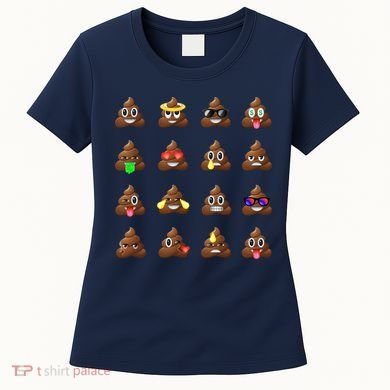 Funny Poop Emoji's Smiley Women's T-Shirt