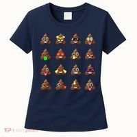Funny Poop Emoji's Smiley Women's T-Shirt thumb 0