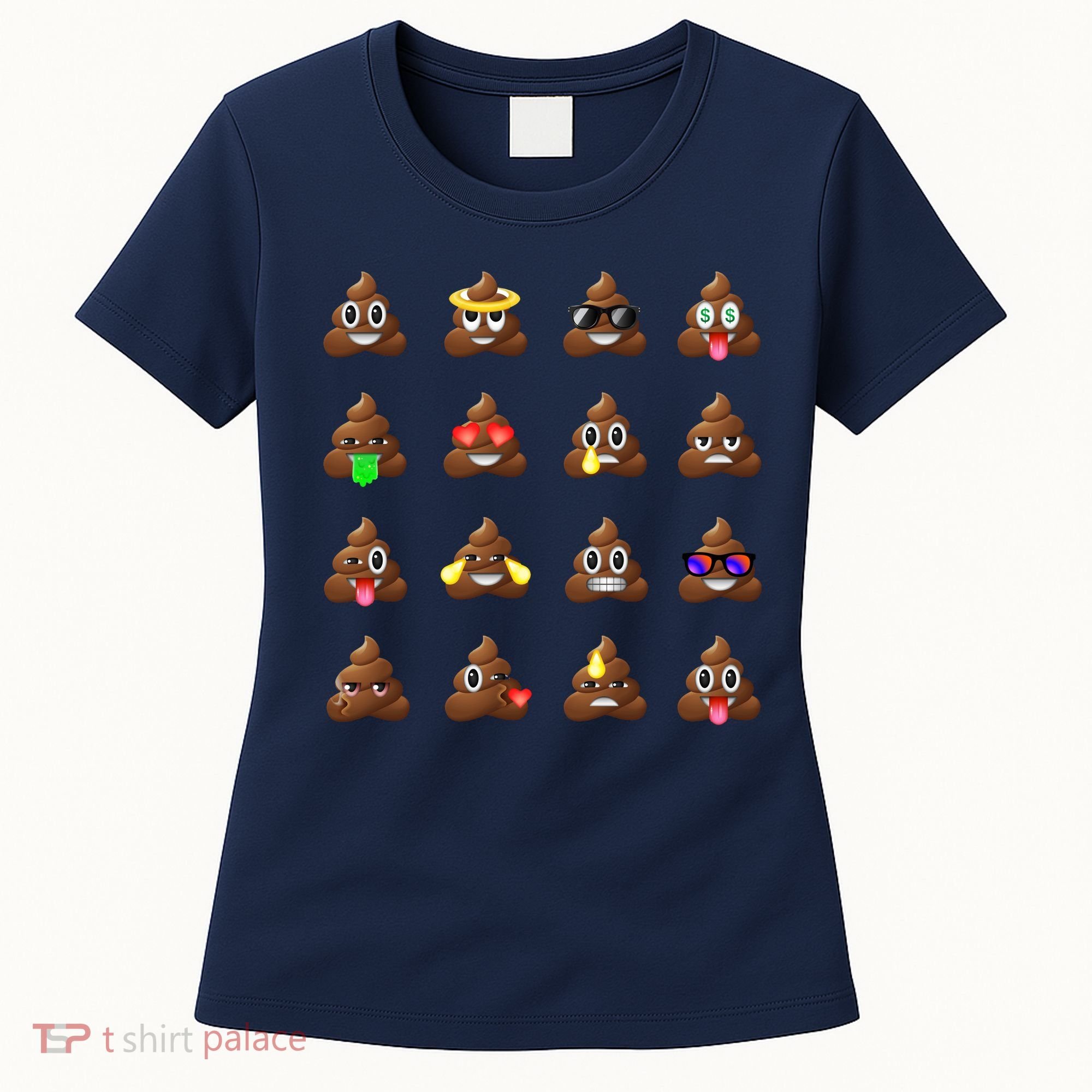 Funny Poop Emoji's Smiley Women's T-Shirt