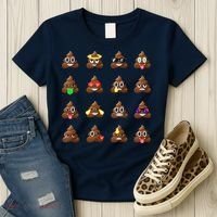 Funny Poop Emoji's Smiley Women's T-Shirt thumb 3
