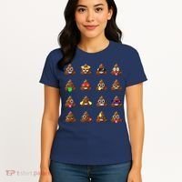 Funny Poop Emoji's Smiley Women's T-Shirt thumb 4