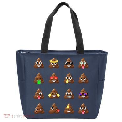 Funny Poop Emoji's Smiley Tote Bag