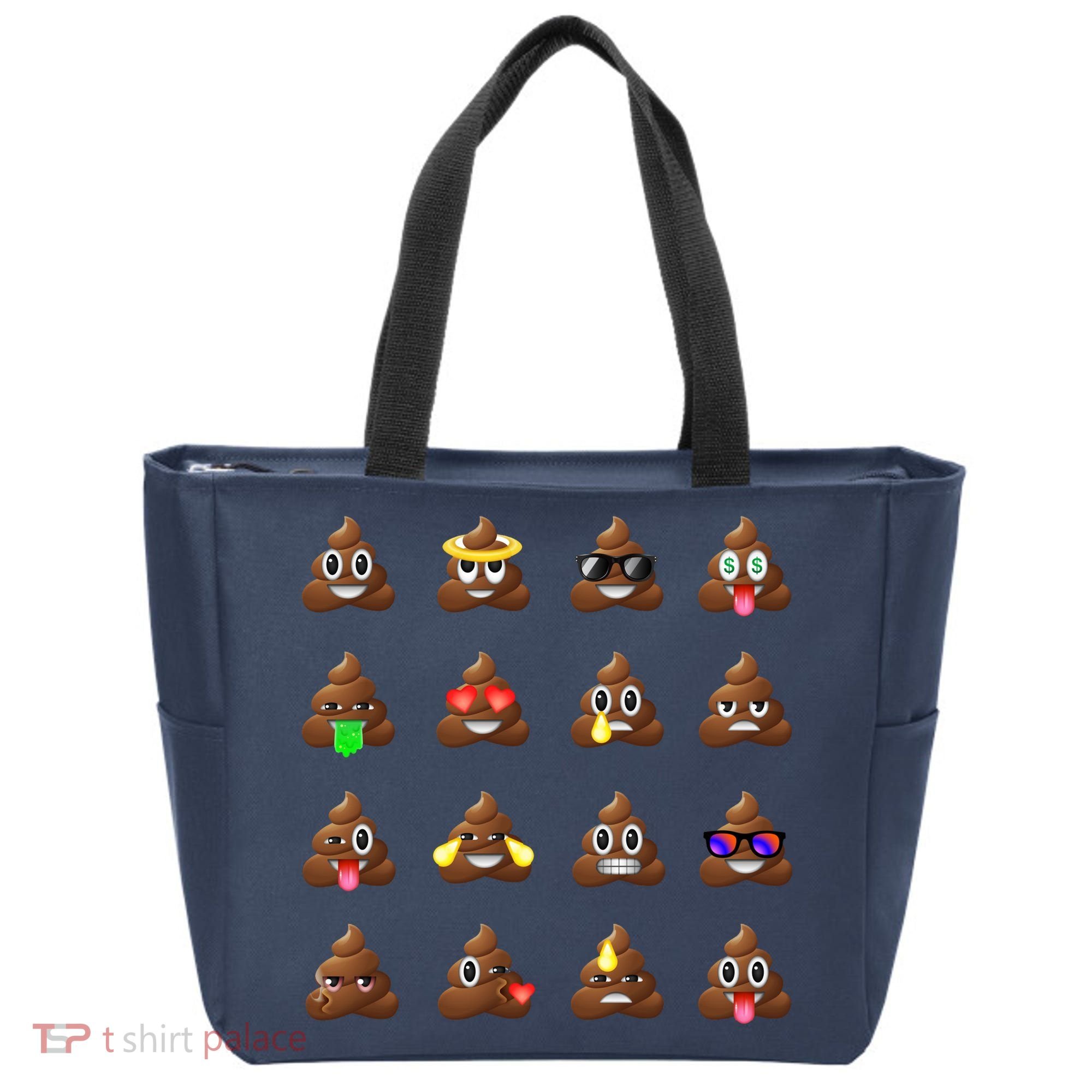Funny Poop Emoji's Smiley Tote Bag