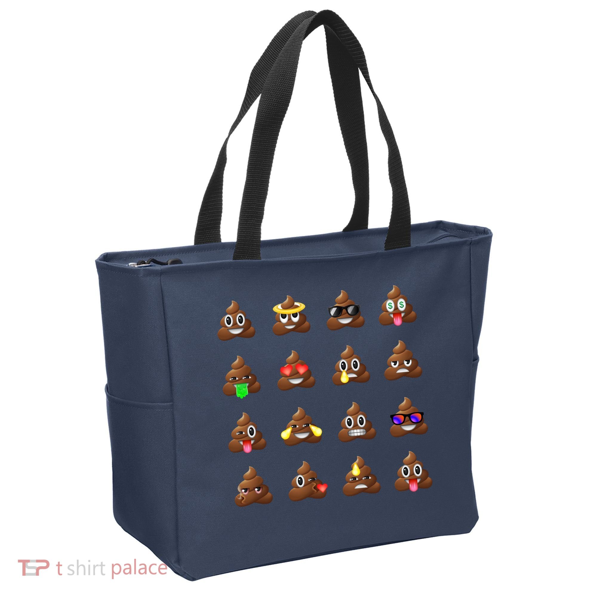 Funny Poop Emoji's Smiley Tote Bag