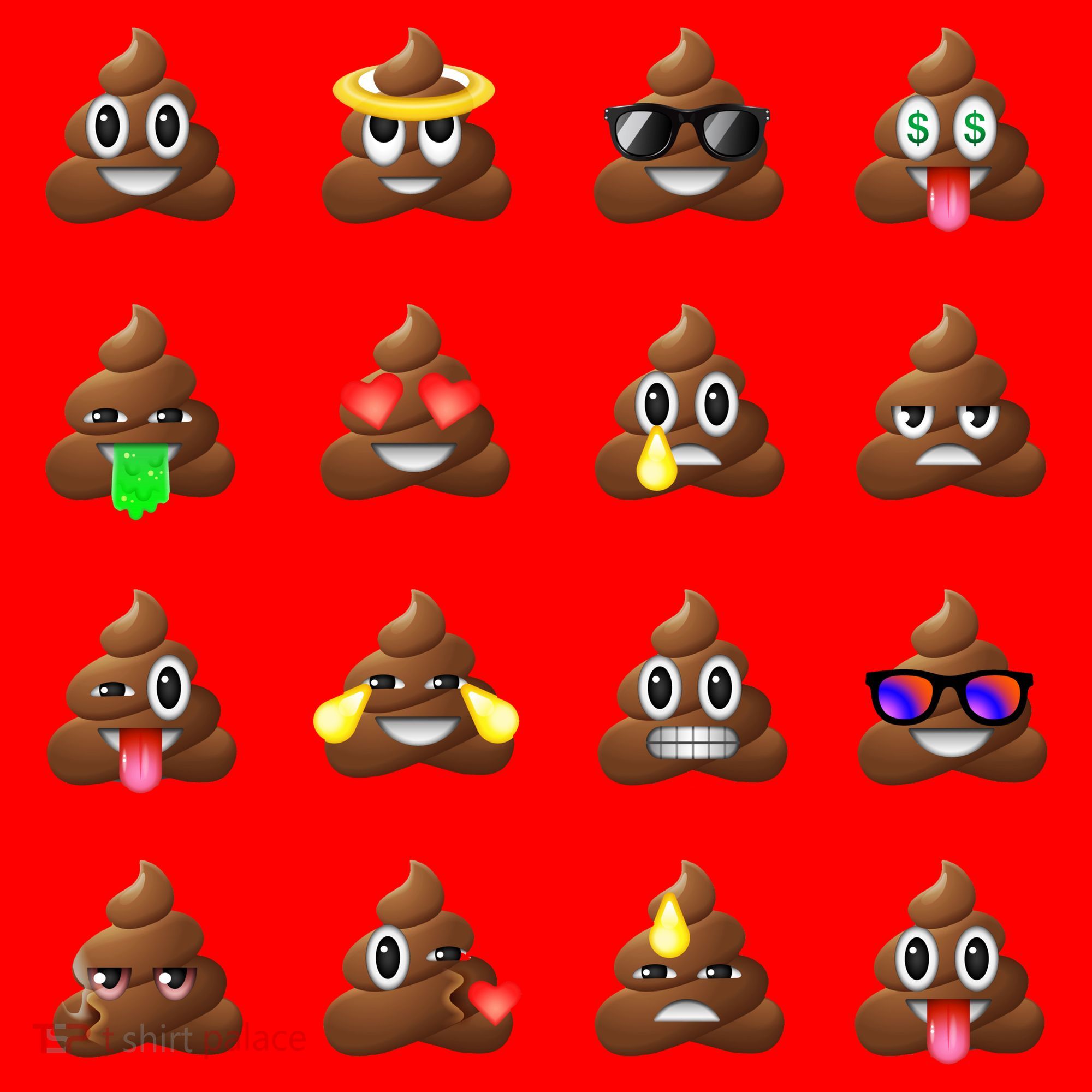 Funny Poop Emoji's Smiley Santa Hat