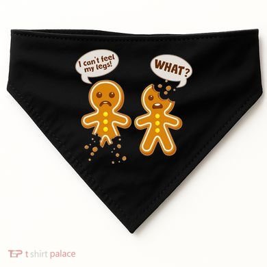 Funny Poor Gingerbread Christmas Cookies USA-Made Doggie Bandana