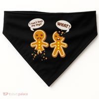 Funny Poor Gingerbread Christmas Cookies USA-Made Doggie Bandana thumb 0