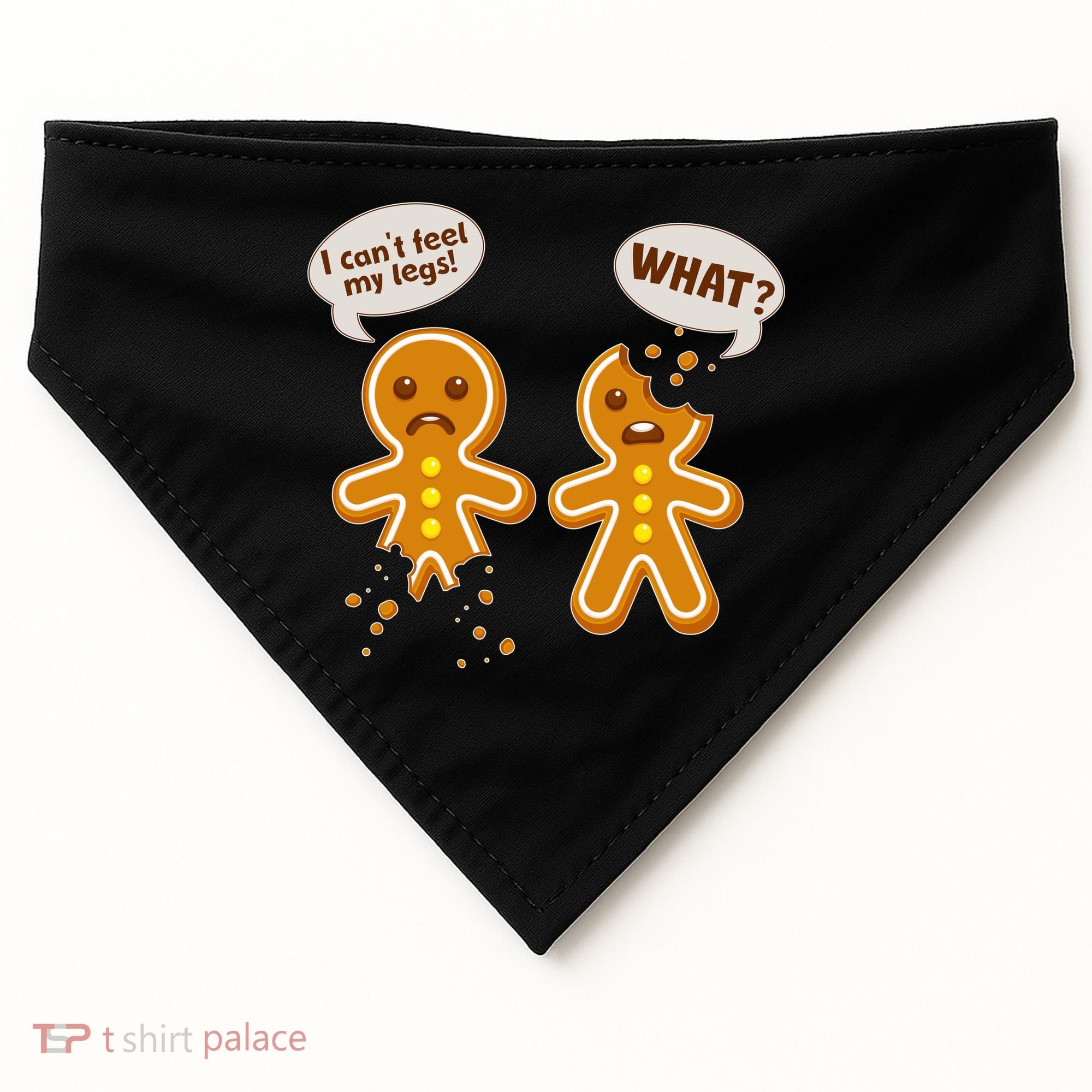 Funny Poor Gingerbread Christmas Cookies USA-Made Doggie Bandana