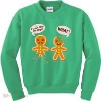 Funny Poor Gingerbread Christmas Cookies Kids Sweatshirt thumb 0
