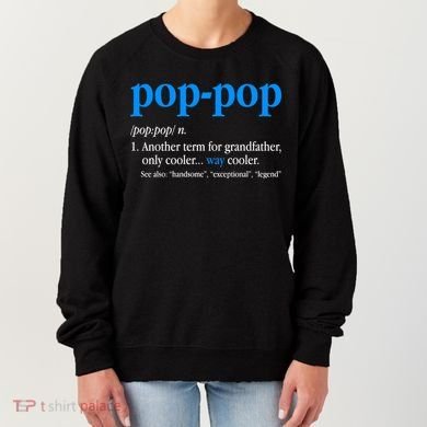 Funny Pop Pop Definition Cool Fathers Day Women's Sweatshirt