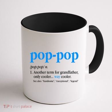 Funny Pop Pop Definition Cool Fathers Day Coffee Mug back