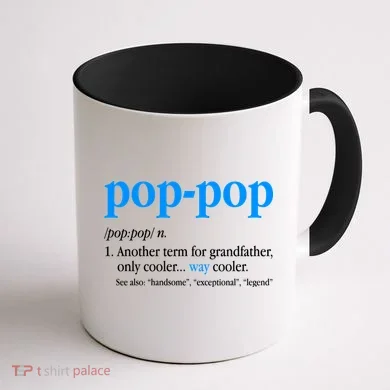 Funny Pop Pop Definition Cool Fathers Day Coffee Mug back