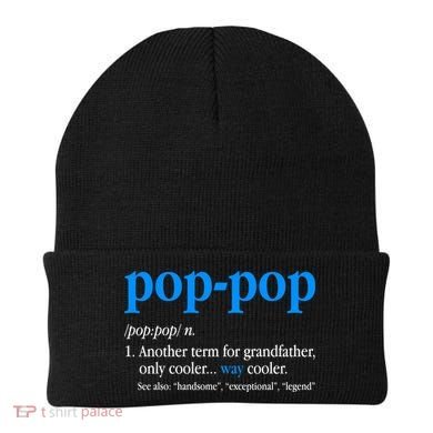 Funny Pop Pop Definition Cool Fathers Day Beanie