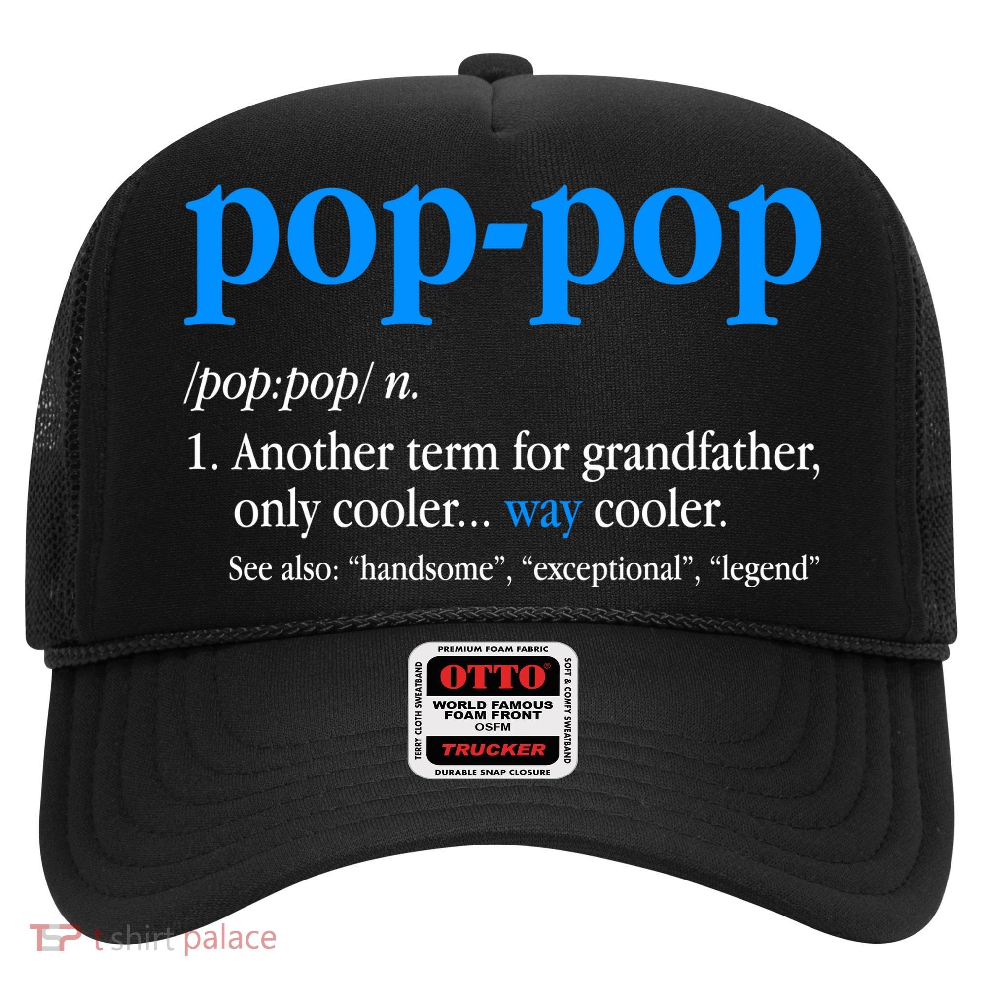 Funny Pop Pop Definition Cool Fathers Day Hat
