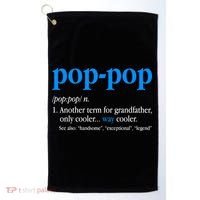 Funny Pop Pop Definition Cool Fathers Day Golf Towel thumb 0