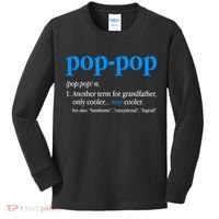 Funny Pop Pop Definition Cool Fathers Day Kids Long Sleeve Shirt thumb 0