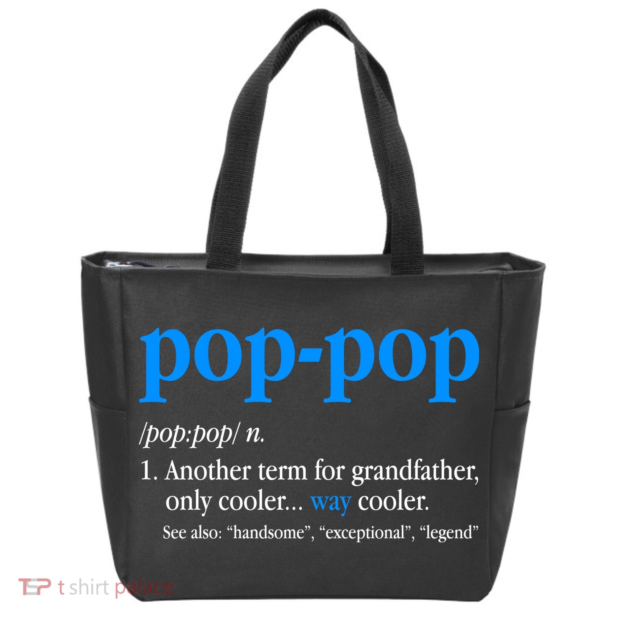 Funny Pop Pop Definition Cool Fathers Day Tote Bag