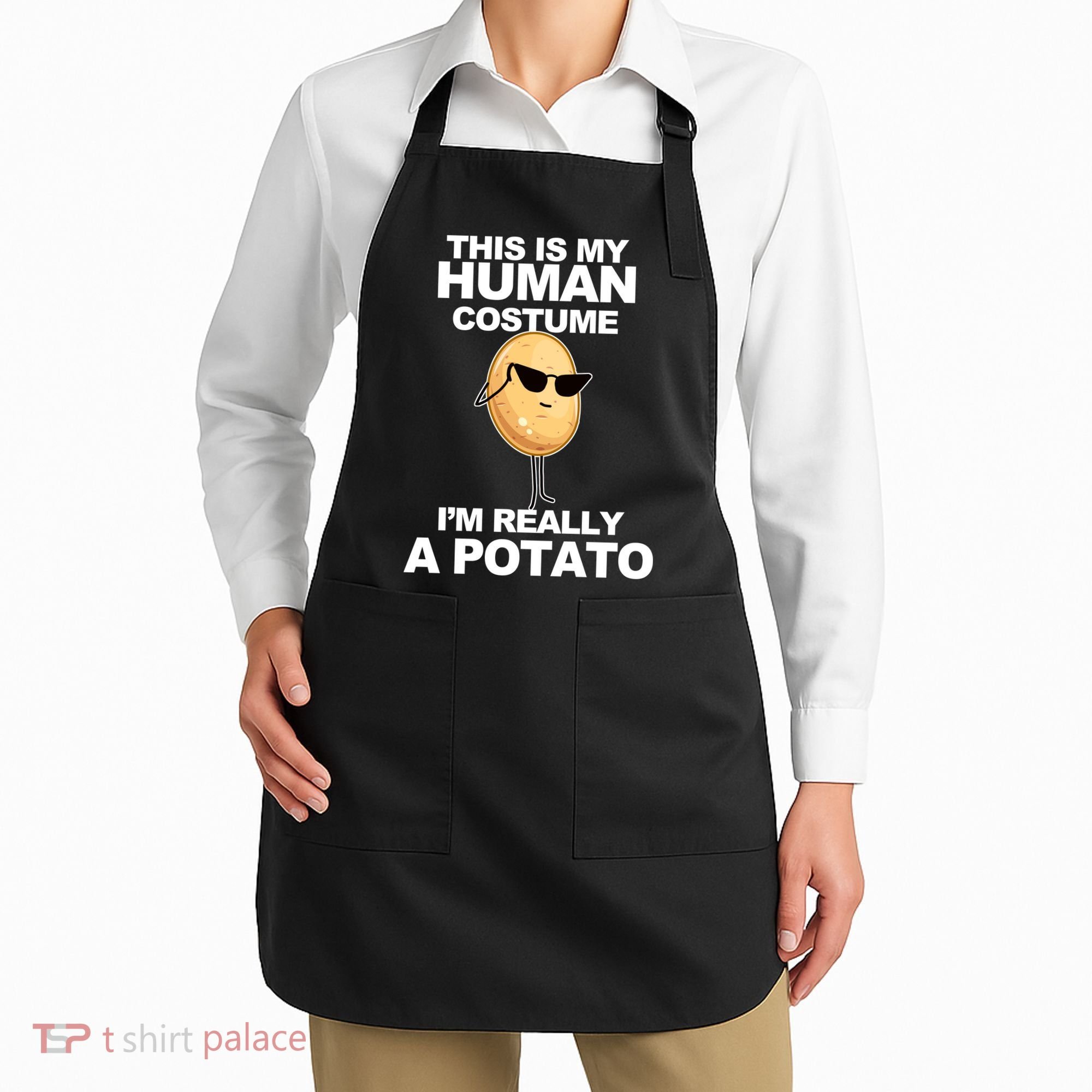 Funny Potato This Is My Human Costume  Apron
