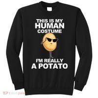 Funny Potato This Is My Human Costume  Sweatshirt thumb 0