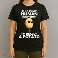 Funny Potato This Is My Human Costume  T-Shirt thumb 4