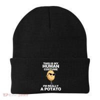 Funny Potato This Is My Human Costume  Beanie thumb 0