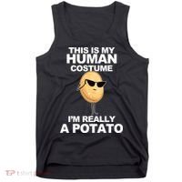 Funny Potato This Is My Human Costume  Tank Top thumb 0