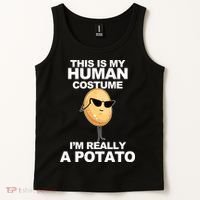 Funny Potato This Is My Human Costume  Tank Top thumb 2