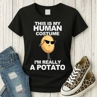 Funny Potato This Is My Human Costume  Women's T-Shirt thumb 3