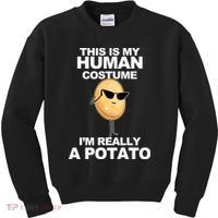 Funny Potato This Is My Human Costume  Kids Sweatshirt thumb 0