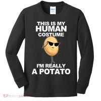 Funny Potato This Is My Human Costume  Kids Long Sleeve Shirt thumb 0