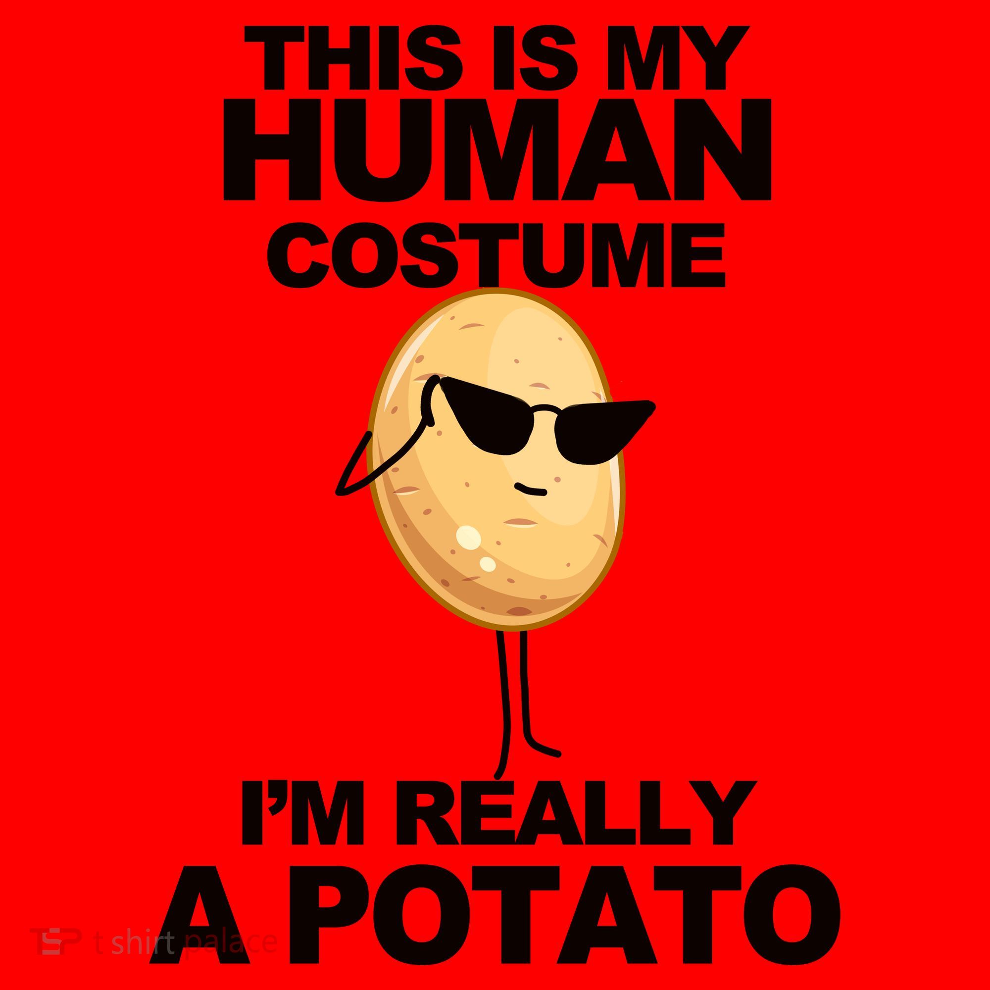 Funny Potato This Is My Human Costume  Santa Hat