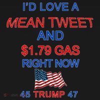 Funny Pro Trump Supporter I'd Love A Mean Tweet Gas Prices Ornament thumb 1