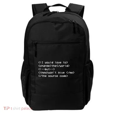 Funny Programmer Change The World Backpack