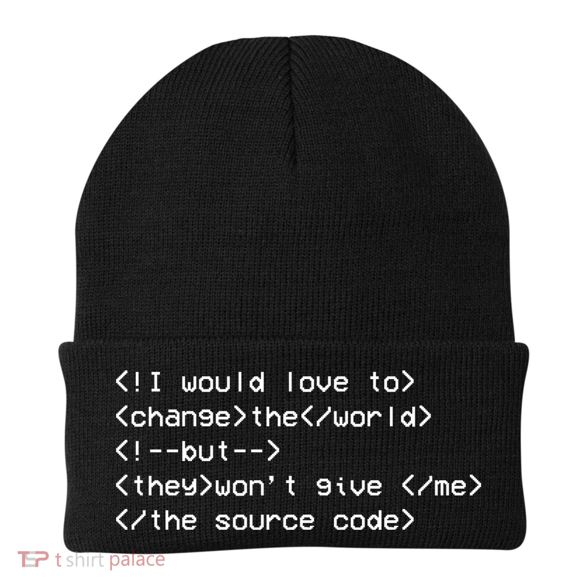 Funny Programmer Change The World Beanie
