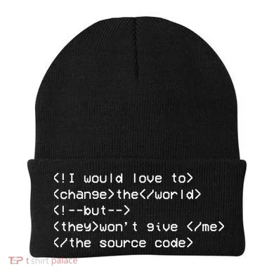 Funny Programmer Change The World Beanie