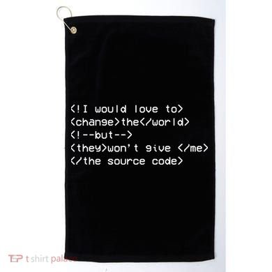 Funny Programmer Change The World Golf Towel