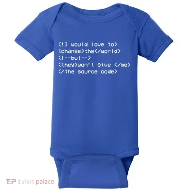 Funny Programmer Change The World Baby Bodysuit
