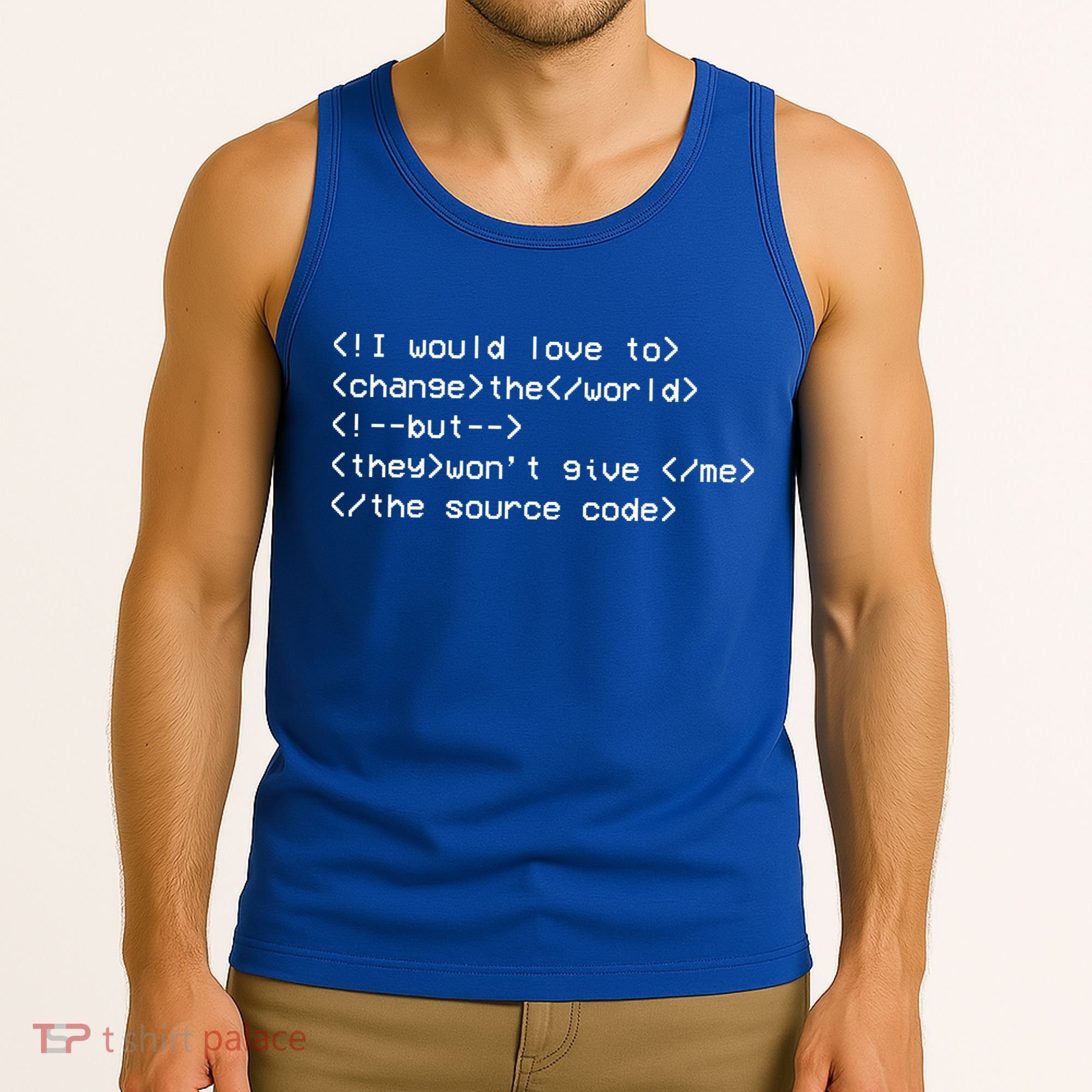 Funny Programmer Change The World Tank Top