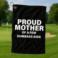 Funny Proud Mother Golf Towel thumb 1