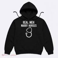 Funny Real Men Marry Nurses Medical Hoodie thumb 0