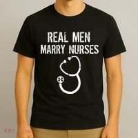 Funny Real Men Marry Nurses Medical T-Shirt thumb 3