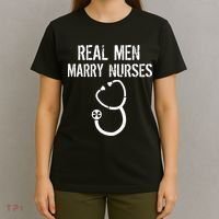 Funny Real Men Marry Nurses Medical T-Shirt thumb 4