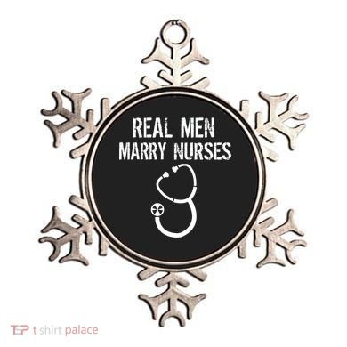 Funny Real Men Marry Nurses Medical Ornament
