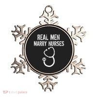 Funny Real Men Marry Nurses Medical Ornament thumb 0
