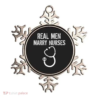 Funny Real Men Marry Nurses Medical Ornament